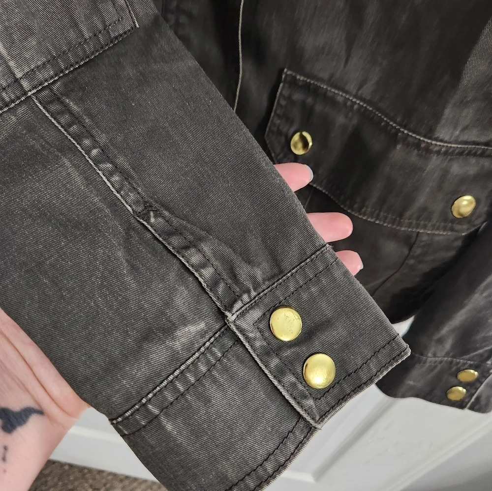 J. Crew relaxed boyfriend field jacket military utility grunge woman small - Picture 6 of 11
